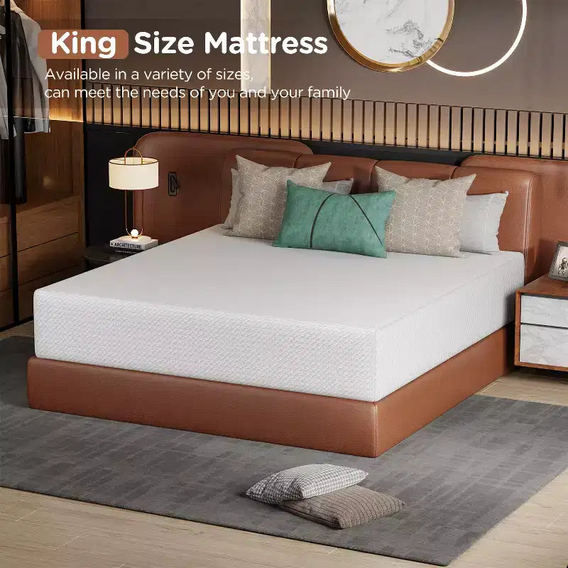 Materasso in memory foam con gel da 14 pollici, materasso a media rigidità per un sonno fresco e un sollievo dalla pressione, certificato CertiPUR-US