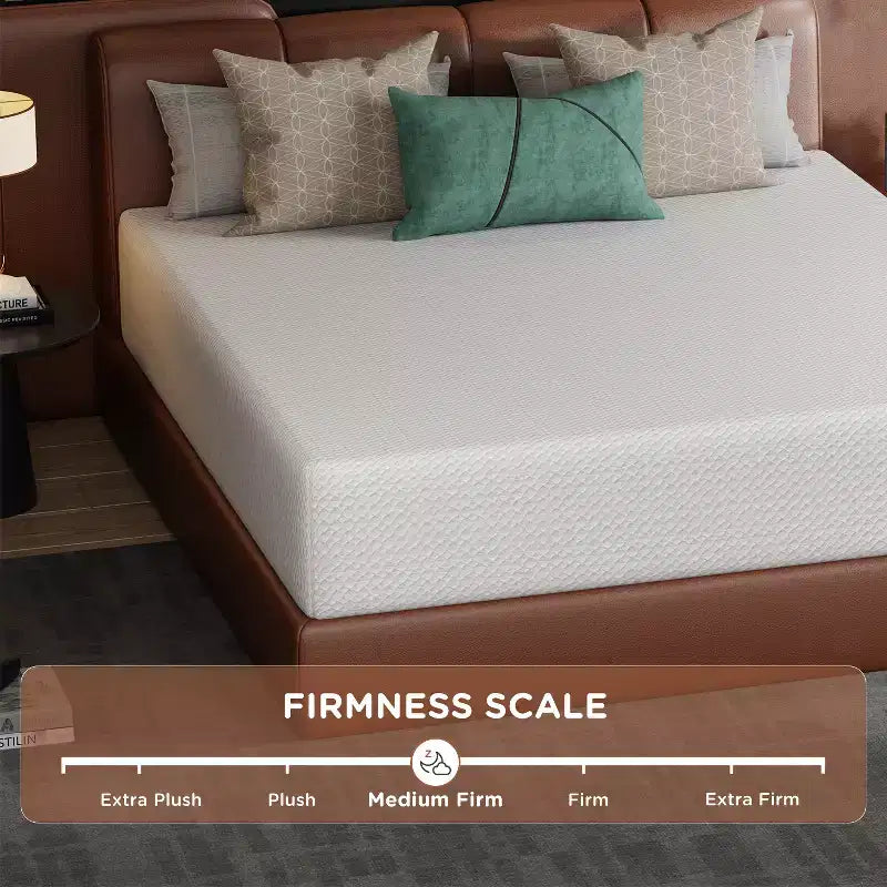 Materasso in memory foam con gel da 14 pollici, materasso a media rigidità per un sonno fresco e un sollievo dalla pressione, certificato CertiPUR-US