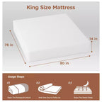 Materasso in memory foam con gel da 14 pollici, materasso a media rigidità per un sonno fresco e un sollievo dalla pressione, certificato CertiPUR-US