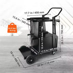 Carrello per saldatura, carrello per saldatrice a 2 ripiani resistente con armadietto antifurto chiudibile a chiave