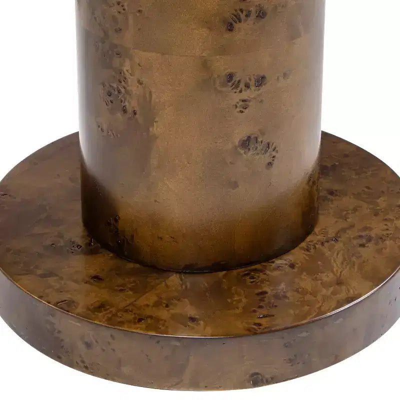 Tavolino d'appoggio Bolin 18 Round Pillar Burl Accent, legno di noce