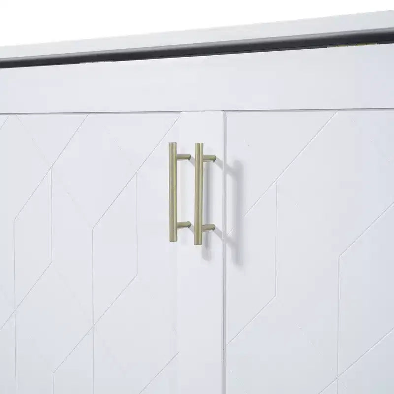 Letto a Scomparsa Matrimoniale Clever Design, Ripiegato in un Armadio con Cassetto e Porte USB