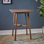 Tavolo da bar quadrato Hildred Modern in laminato e legno di gomma da 42