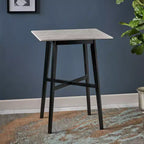 Tavolo da bar quadrato Hildred Modern in laminato e legno di gomma da 42