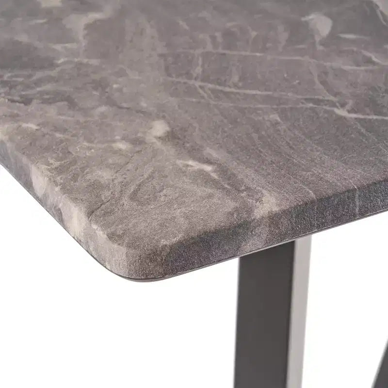 Tavolo da bar quadrato Hildred Modern in laminato e legno di gomma da 42