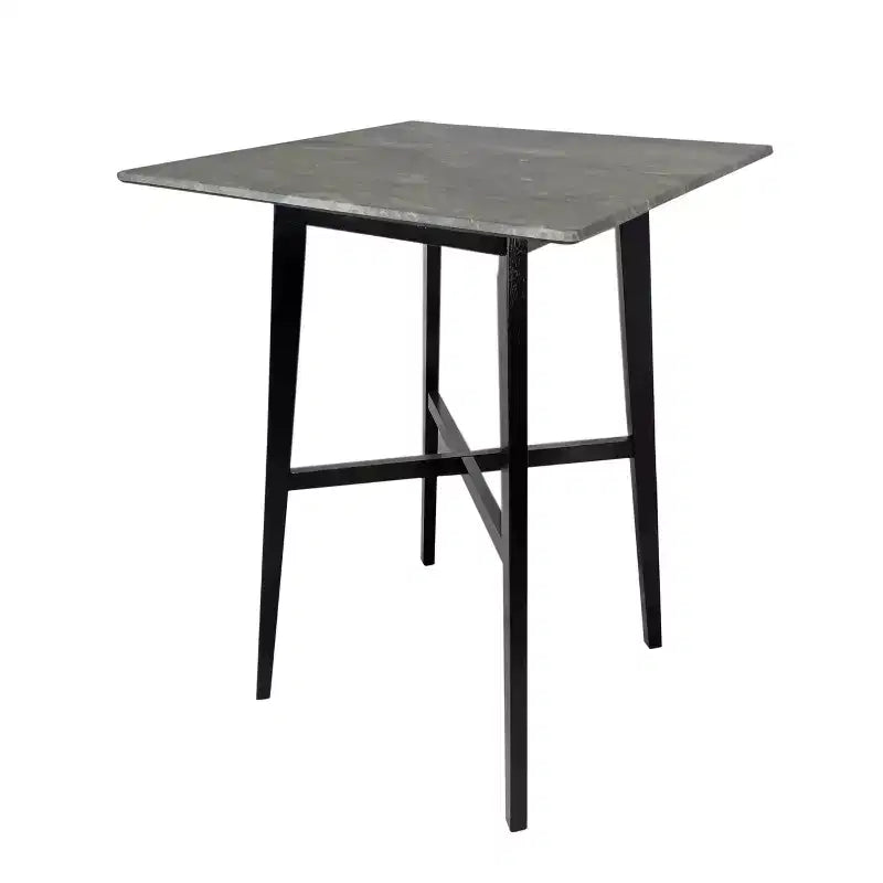 Tavolo da bar quadrato Hildred Modern in laminato e legno di gomma da 42