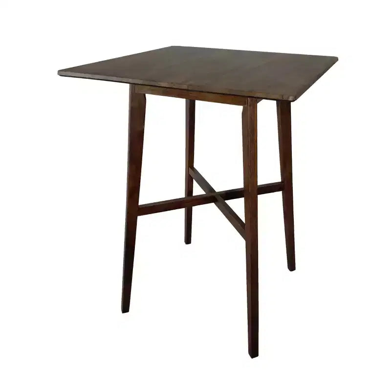 Tavolo da bar quadrato Hildred Modern in laminato e legno di gomma da 42