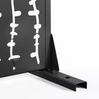 Paravento David Black in Acciaio Galvanizzato 183x120x40cm