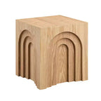 Tavolino laterale in legno Corallo Moderno Arch-Design, altezza 45 cm
