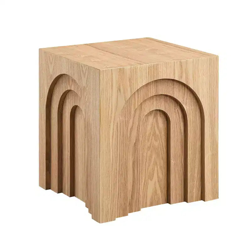 Tavolino laterale in legno Corallo Moderno Arch-Design, altezza 45 cm