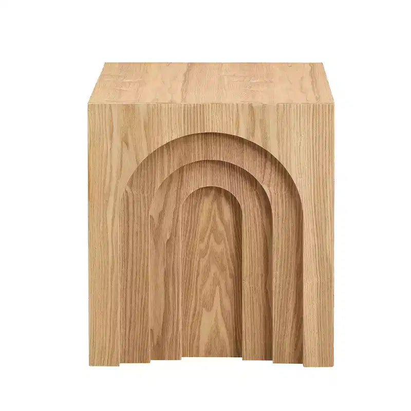 Tavolino laterale in legno Corallo Moderno Arch-Design, altezza 45 cm
