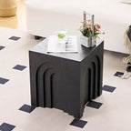 Tavolino laterale in legno Corallo Moderno Arch-Design, altezza 45 cm