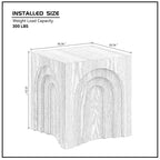 Tavolino laterale in legno Corallo Moderno Arch-Design, altezza 45 cm