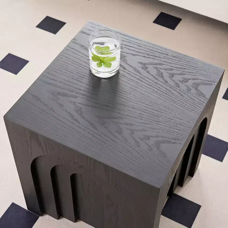 Tavolino laterale in legno Corallo Moderno Arch-Design, altezza 45 cm