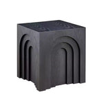 Tavolino laterale in legno Corallo Moderno Arch-Design, altezza 45 cm