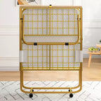 Letto Pieghevole per Adulti con Materasso, Materasso in Memory Foam, Letto Pieghevole Portatile con Sacco Antipolvere e Baffle, Letto Pieghevole per Ospiti