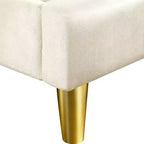 Letto completamente imbottito Kealoa Glam, beige