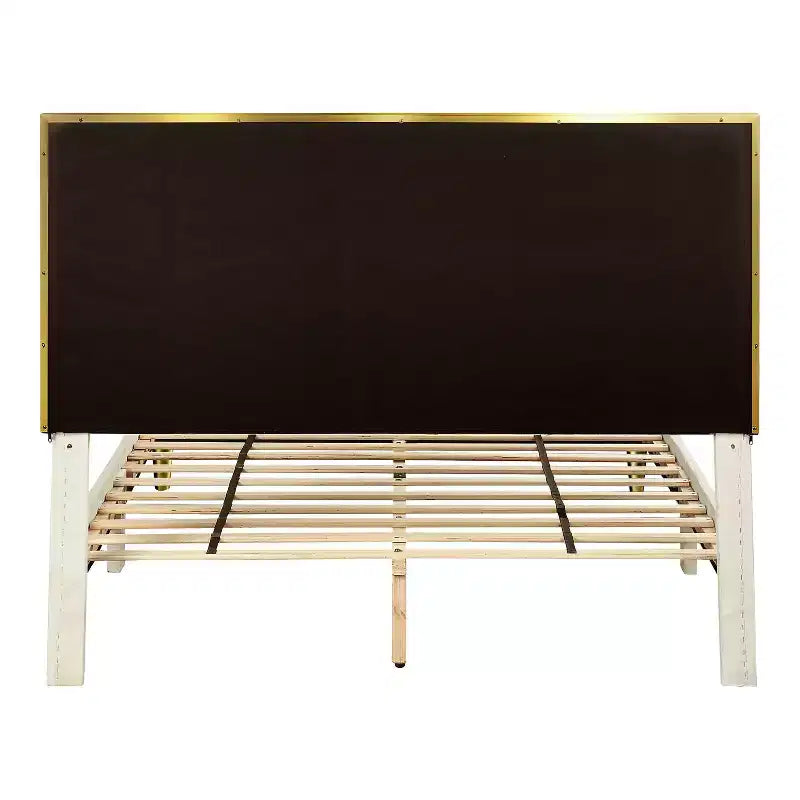 Letto completamente imbottito Kealoa Glam, beige