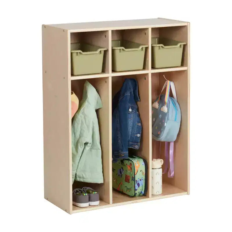 Armadietto per bambini a 3 sezioni Streamline con contenitori, mobili per bambini