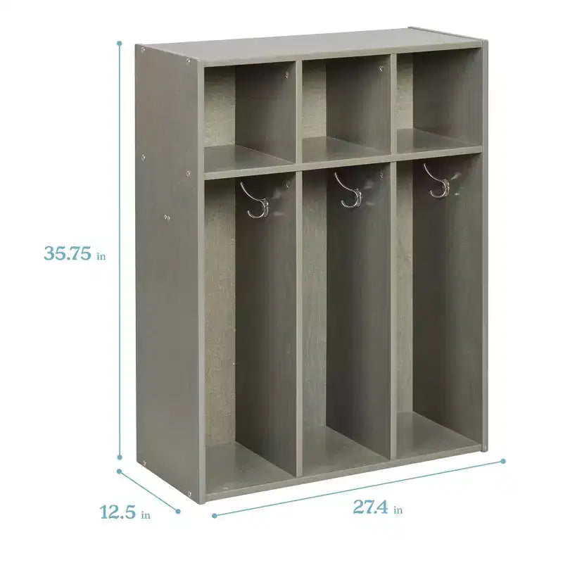 Armadietto per bambini a 3 sezioni Streamline con contenitori, mobili per bambini