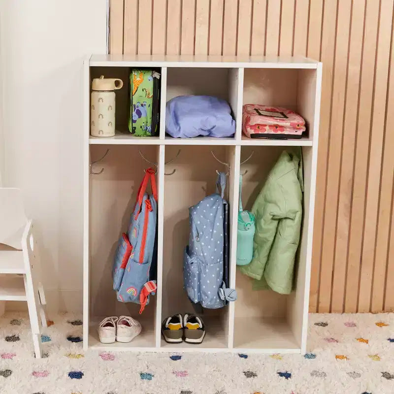 Armadietto per bambini a 3 sezioni Streamline con contenitori, mobili per bambini