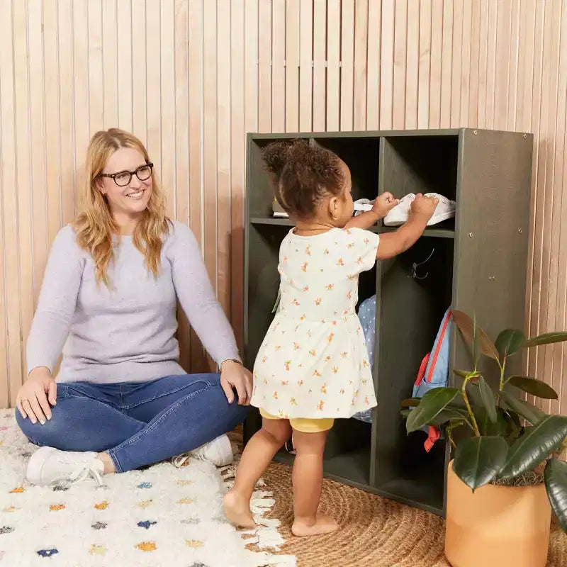 Armadietto per bambini a 3 sezioni Streamline con contenitori, mobili per bambini