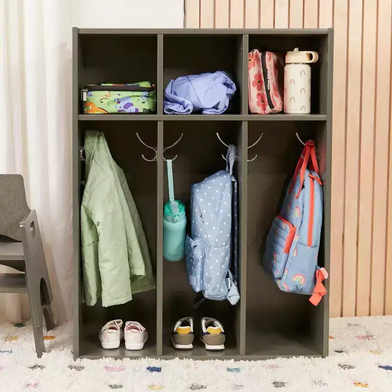 Armadietto per bambini a 3 sezioni Streamline con contenitori, mobili per bambini