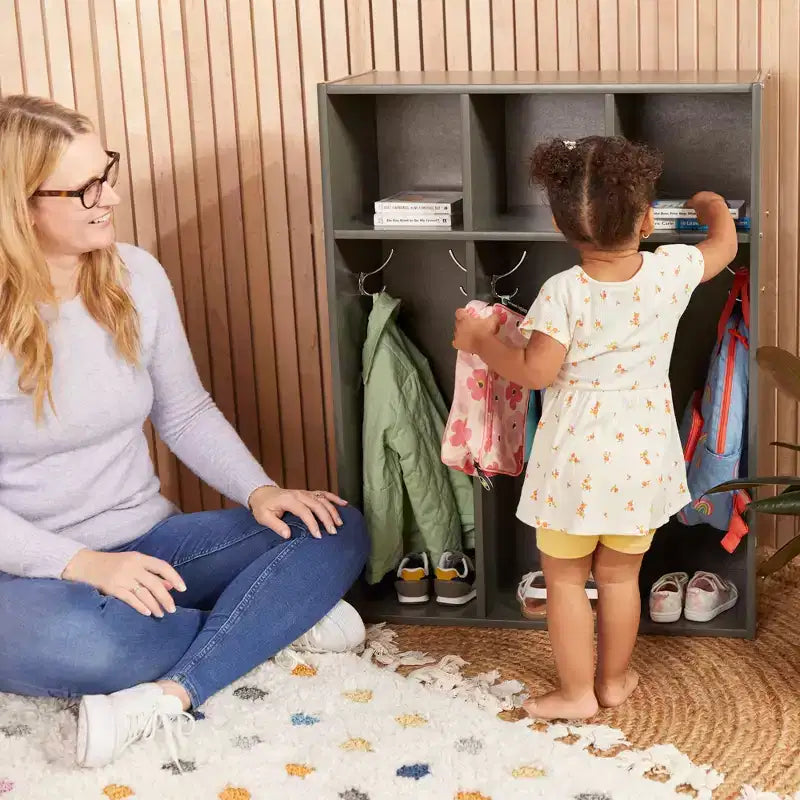 Armadietto per bambini a 3 sezioni Streamline con contenitori, mobili per bambini