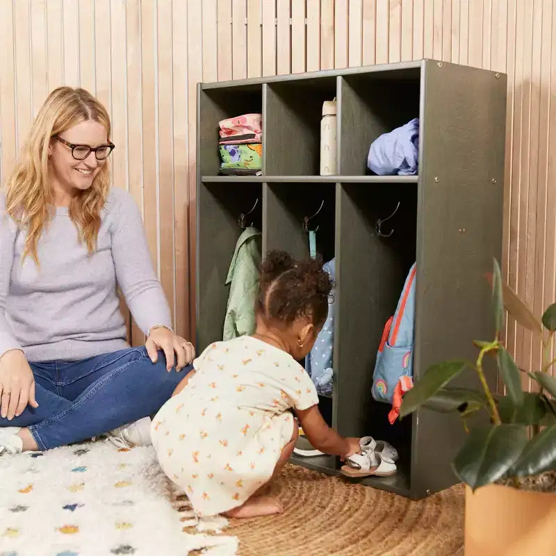 Armadietto per bambini a 3 sezioni Streamline con contenitori, mobili per bambini