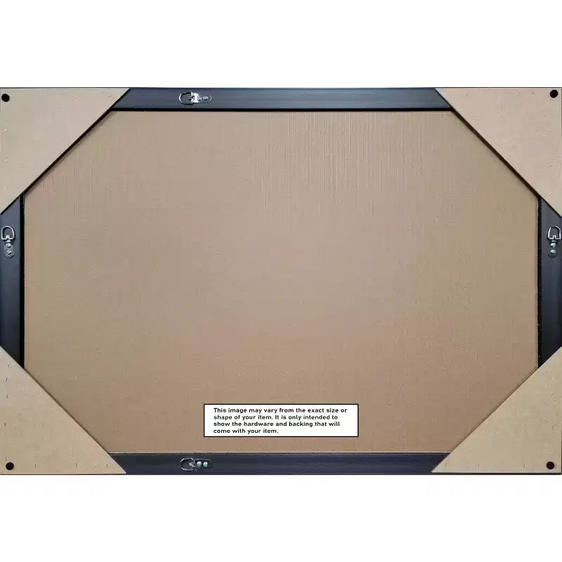 Specchio da parete con cornice in legno stretta marrone gufo, non smussato