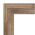 Specchio da parete con cornice in legno stretta marrone gufo, non smussato