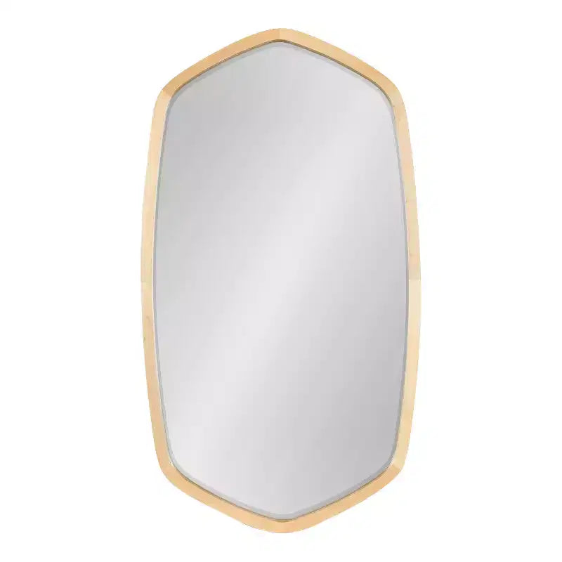Specchio da parete con cornice esagonale McLean, 20x36, Naturale