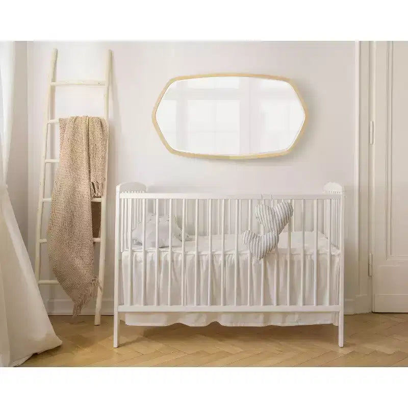 Specchio da parete con cornice esagonale McLean, 20x36, Naturale