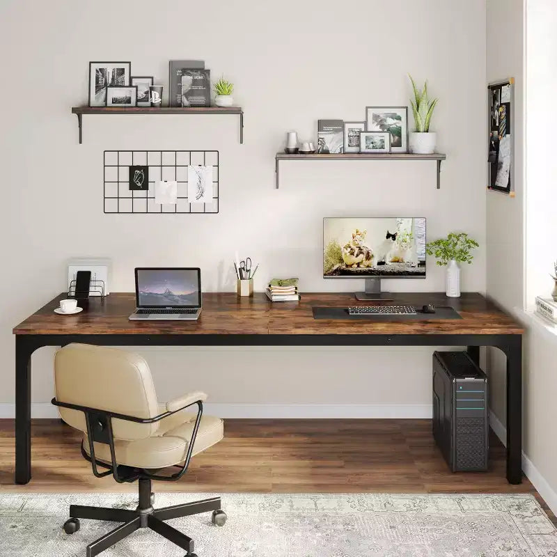 Scrivania per computer extra lunga da 78,7 pollici