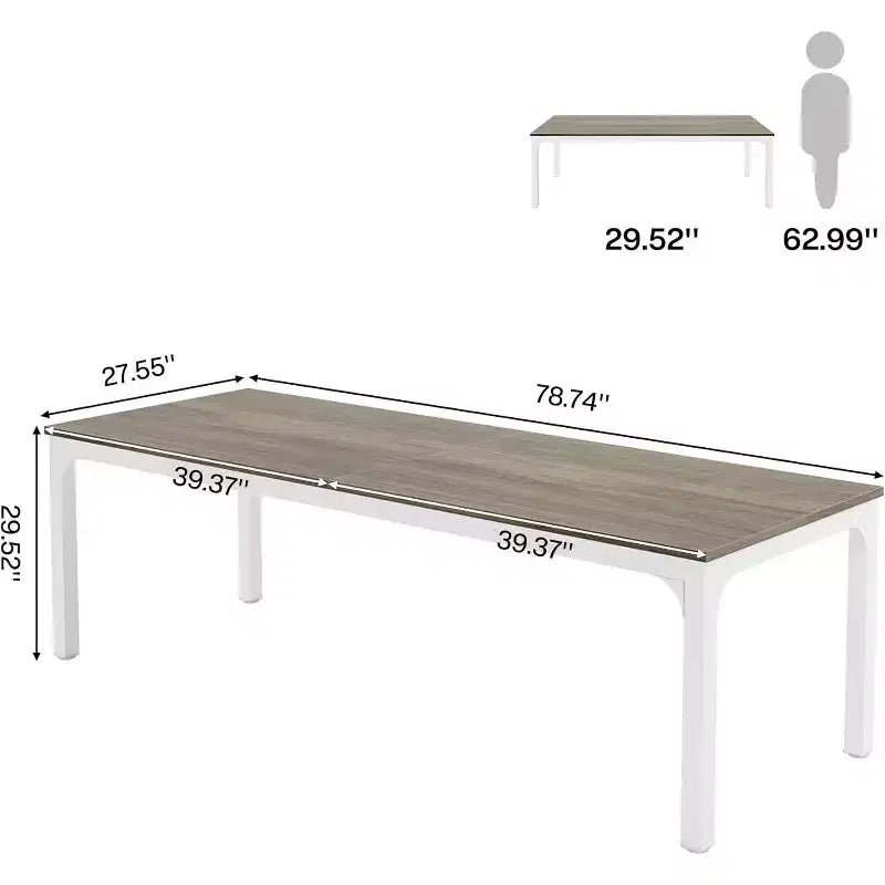 Scrivania per computer extra lunga da 78,7 pollici