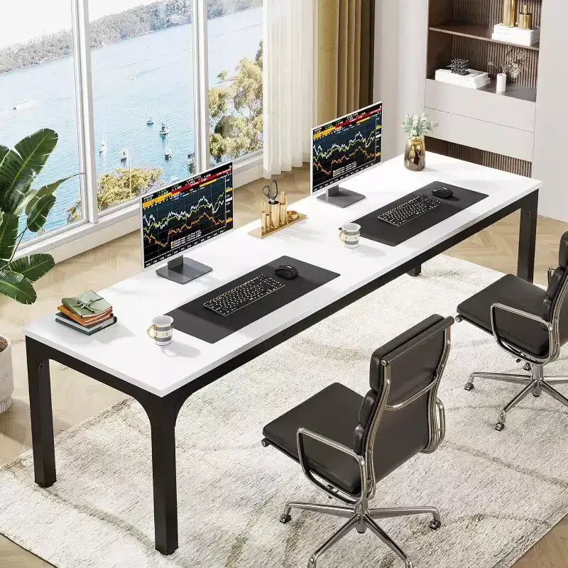 Scrivania per computer extra lunga da 78,7 pollici