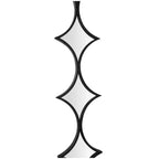 Specchio da parete geometrico moderno in metallo con motivo a rombi