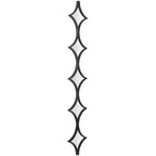 Specchio da parete geometrico moderno in metallo con motivo a rombi