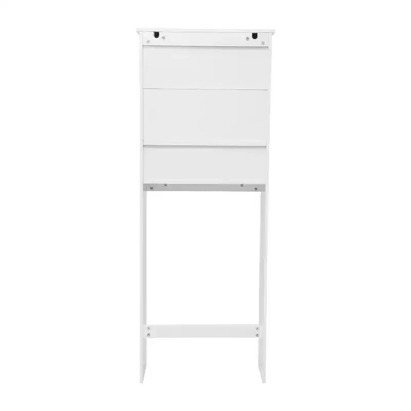 Organizzatore salvaspazio da bagno Vega sopra il WC con ante a chiusura magnetica, ripiano interno regolabile e ripiano inferiore aperto