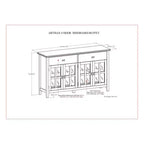 Credenza a buffet grande a 4 ante Stratford