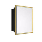 Armadietto dei medicinali rettangolare a incasso/superficie con specchio, cornice in metallo, 21 pollici L x 27 pollici A